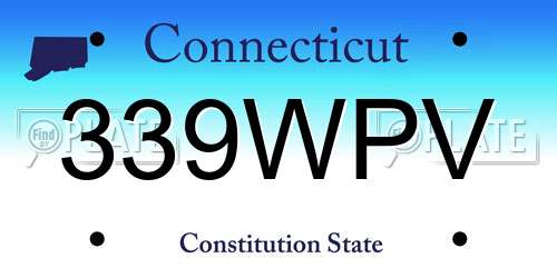 339WPV Connecticut License Plate