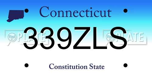 339ZLS Connecticut License Plate