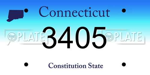 3405 Connecticut License Plate