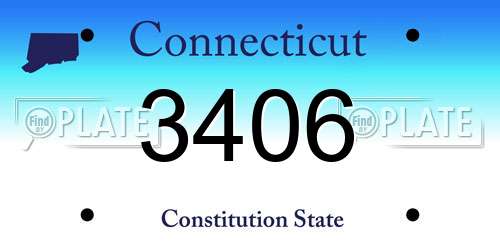 3406 Connecticut License Plate