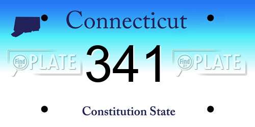 341 Connecticut License Plate