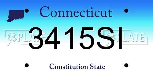 3415SI Connecticut License Plate