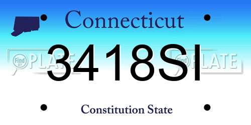 3418SI Connecticut License Plate