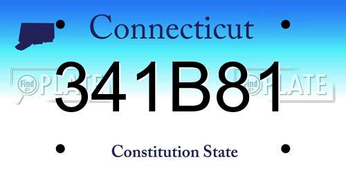341B81 Connecticut License Plate