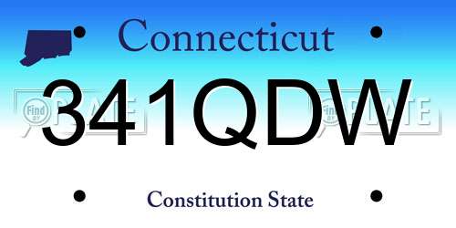 341QDW Connecticut License Plate