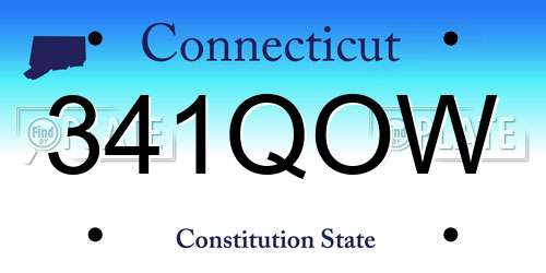 341QOW Connecticut License Plate