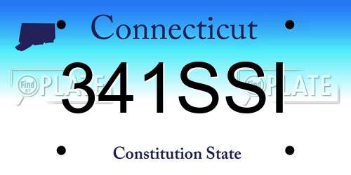 341SSI Connecticut License Plate
