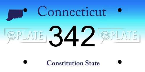 342 Connecticut License Plate