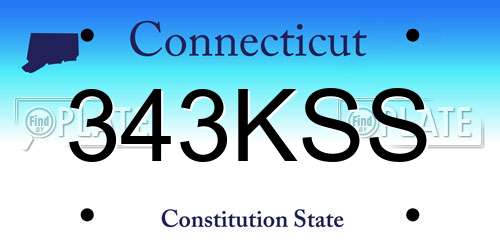343KSS Connecticut License Plate
