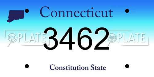 3462 Connecticut License Plate