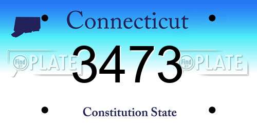 3473 Connecticut License Plate