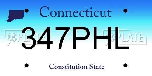 347PHL Connecticut License Plate