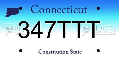 347TTT Connecticut License Plate