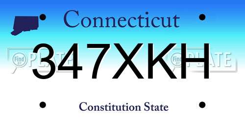 347XKH Connecticut License Plate