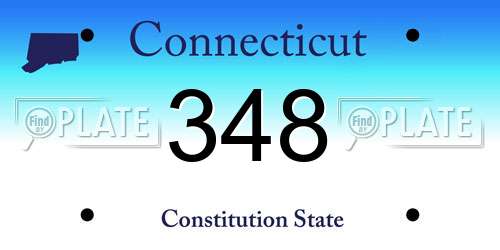 348 Connecticut License Plate