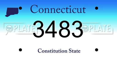 3483 Connecticut License Plate