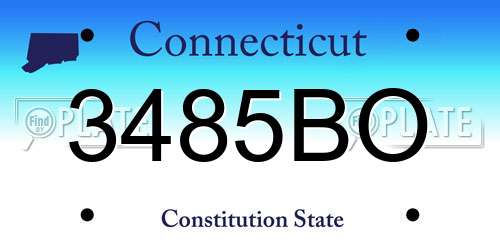 3485BO Connecticut License Plate