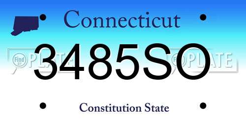 3485SO Connecticut License Plate