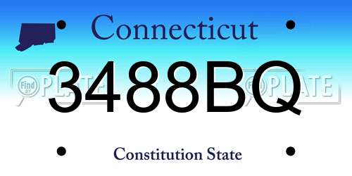 3488BQ Connecticut License Plate