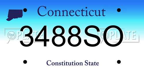 3488SO Connecticut License Plate