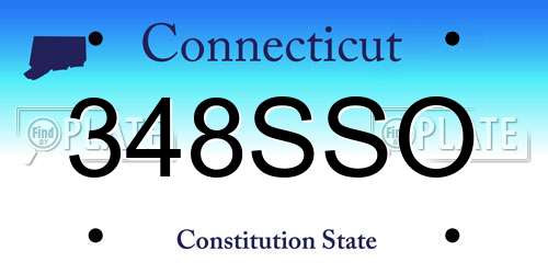 348SSO Connecticut License Plate