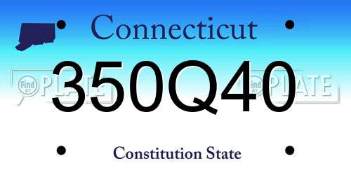 350Q40 Connecticut License Plate