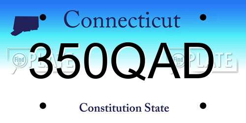 350QAD Connecticut License Plate