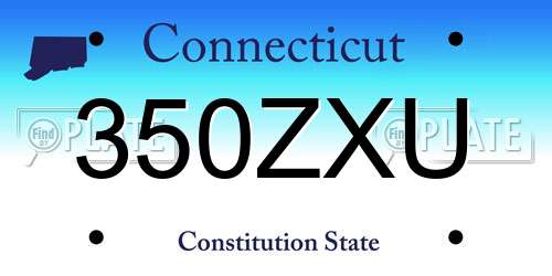 350ZXU Connecticut License Plate