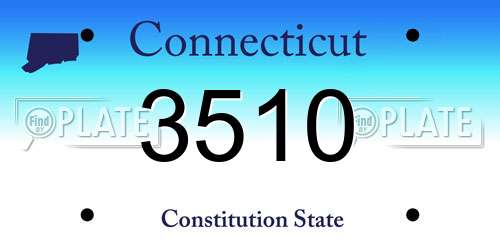 3510 Connecticut License Plate