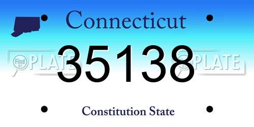 35138 Connecticut License Plate
