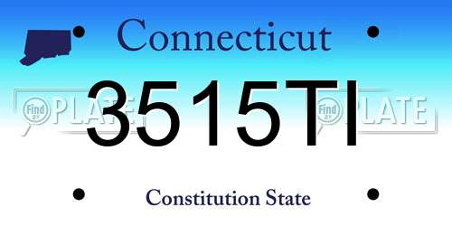 3515TI Connecticut License Plate