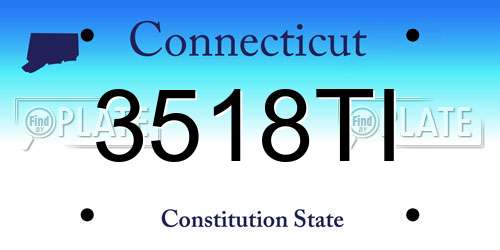 3518TI Connecticut License Plate