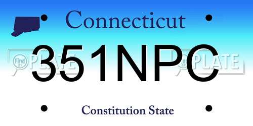 351NPC Connecticut License Plate