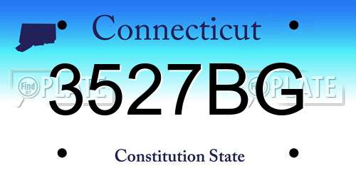 3527BG Connecticut License Plate