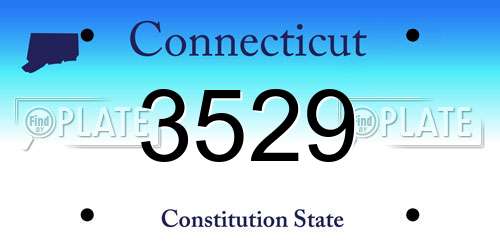 3529 Connecticut License Plate