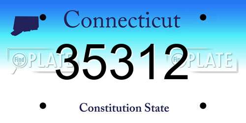 35312 Connecticut License Plate