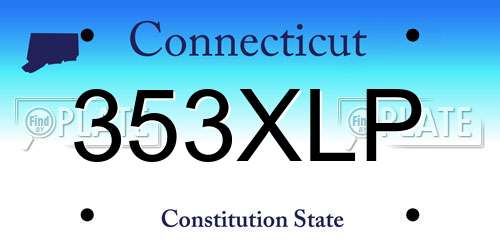 353XLP Connecticut License Plate
