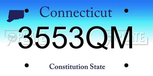 3553QM Connecticut License Plate