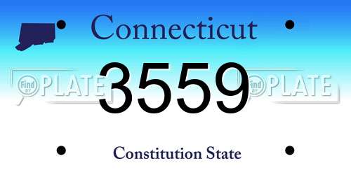 3559 Connecticut License Plate