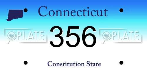 356 Connecticut License Plate