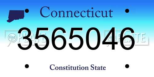 3565046 Connecticut License Plate