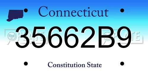 35662B9 Connecticut License Plate