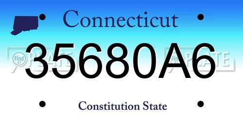 35680A6 Connecticut License Plate