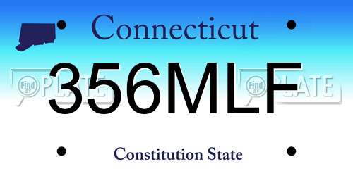 356MLF Connecticut License Plate