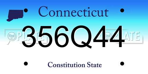 356Q44 Connecticut License Plate