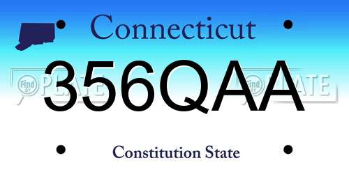 356QAA Connecticut License Plate