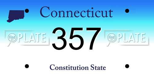 357 Connecticut License Plate