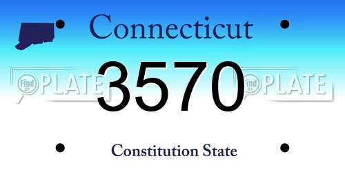 3570 Connecticut License Plate