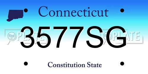 3577SG Connecticut License Plate