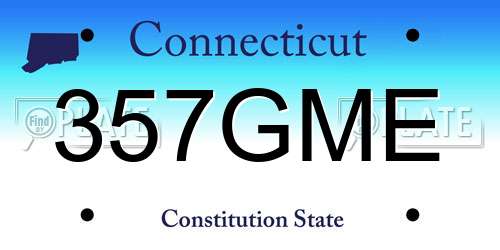 357GME Connecticut License Plate
